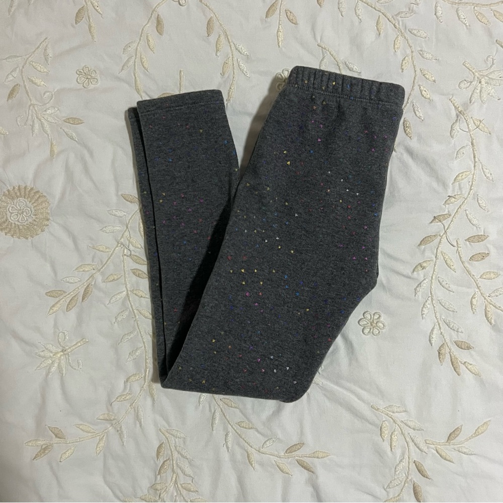 Gap Kids Gray Rainbow Sparkled Polka-Dot Soft Inside Sweatpants, M